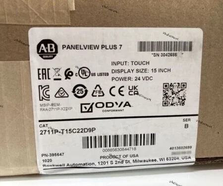 New Allen Bradley 2711P-T15C22D9P HMI PanelView Plus Graphic Terminal