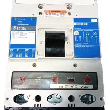 New Cutler-Hammer LD3600F 600 Amp Circuit Breaker 500A Trip 3 Pole 600V LT3500T