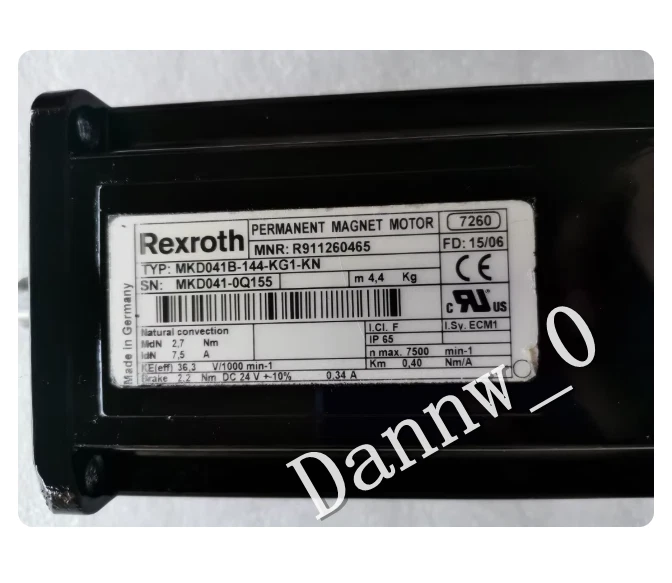 1PC Used REXROTH MKD041B-144-KG1-KN Servo Motor 2 MKD041B 144 KG1 KN 0 1