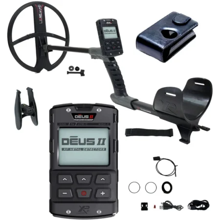 XP DEUS II FMF Metal Detector - 13x11" Waterproof Coil, RC Unit, Multi-Frequency