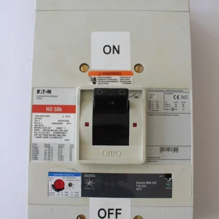 EATON Circuit Breaker ND312T33W 1200A 600VAC 3 POLE Digitrip RMS 310 Plug w/case