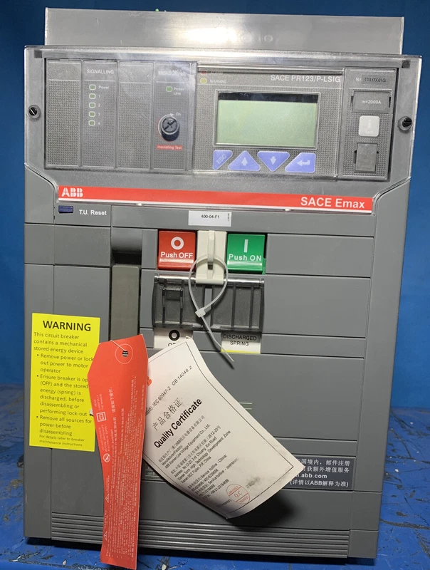 ABB SACE EMAX E2B 20 2000 A CIRCUIT BREAKER PR123/P-LSIG 3P 600V NEW SURPLUS 2 P LSIG 0