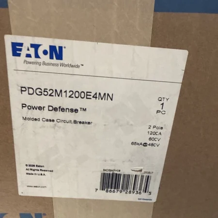 Eaton Circuit Breaker PDG52M1200E4RN 1200 Amp 600 Volt 3 Pole w/ Aux and Shunt