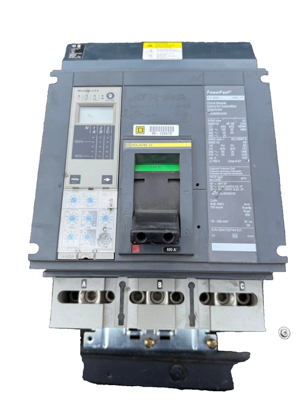 Square D PJA36060U44A 3p 600v 600a 65K LSIG Circuit Breaker NICE USED 2 PJA36060U44A 0