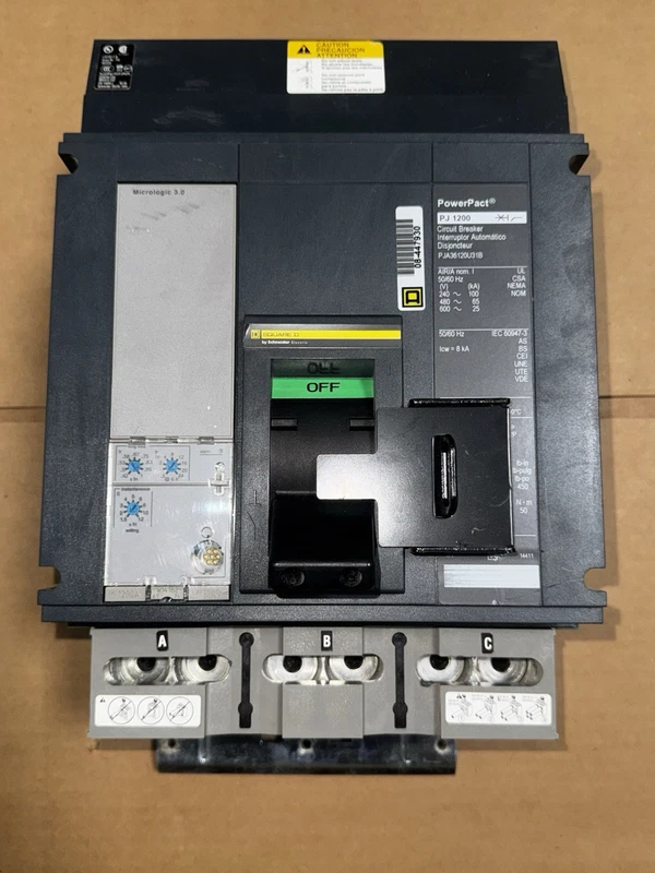 SQUARE D PJA36120U31B - MOLDED CASE CIRCUIT BREAKER 600V 1200A SAME DAY SHIPPING 2 PJA36120U31B 0