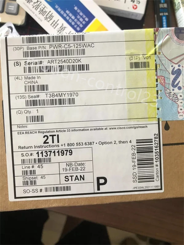 Cisco PWR-C5-125WAC 9200L Series Switch Power Supply Module New Sealed 2 PWR C5 125WAC 0