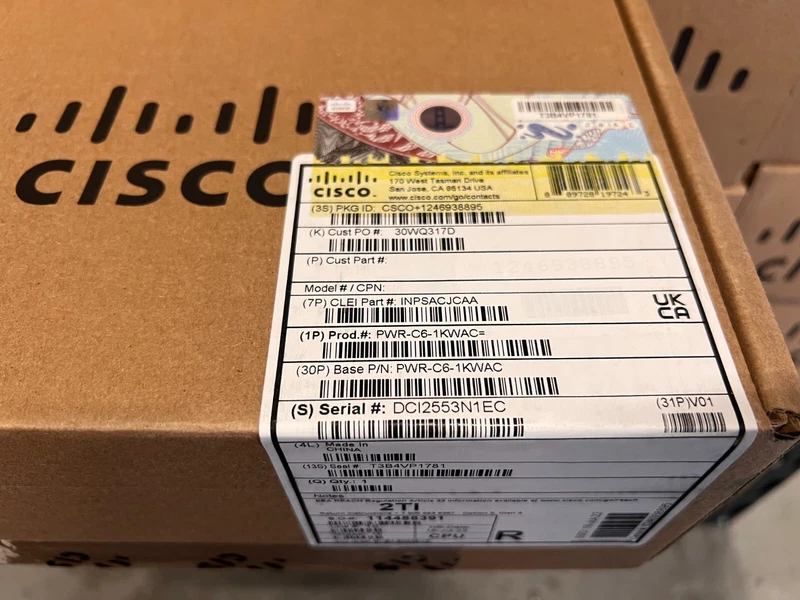 Cisco PWR-C6-1KWAC= Power supply - hot-plug (plug-in module) - 1000 WattNEW *CR 2 PWR C6 1KWAC 0