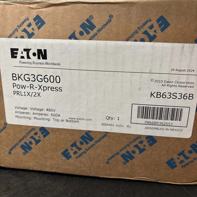 Eaton Pow-R-Xpress Main Circuit Breaker Kit, BKG3G600, 600A 2 Pow R Xpress 0