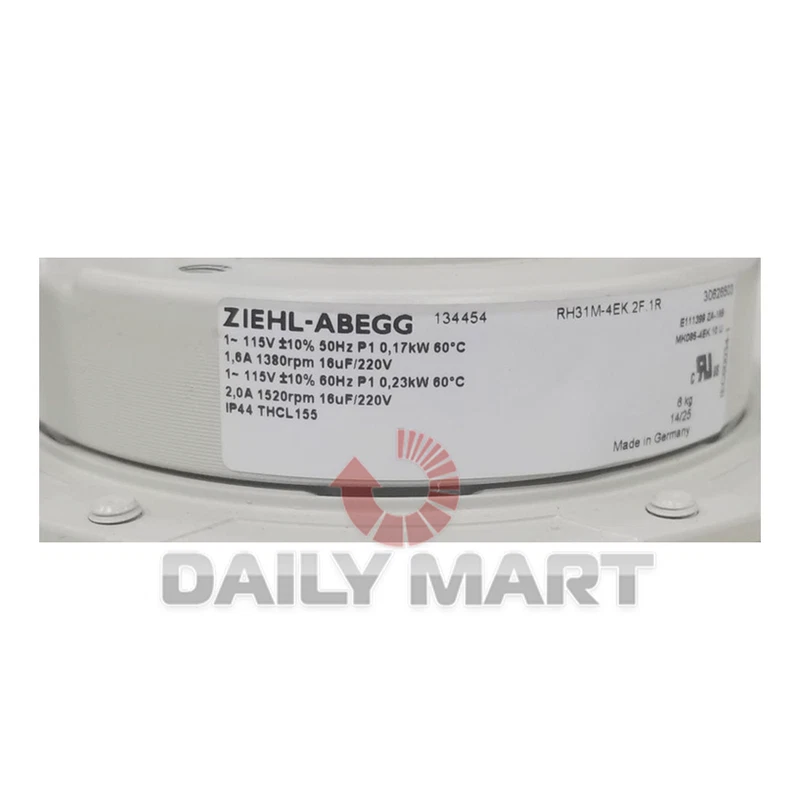 New In Box ZIEHL-ABEGG RH31M-4EK.2F.1R Centrifugal Fan 2 RH31M 4EK2F1R 0