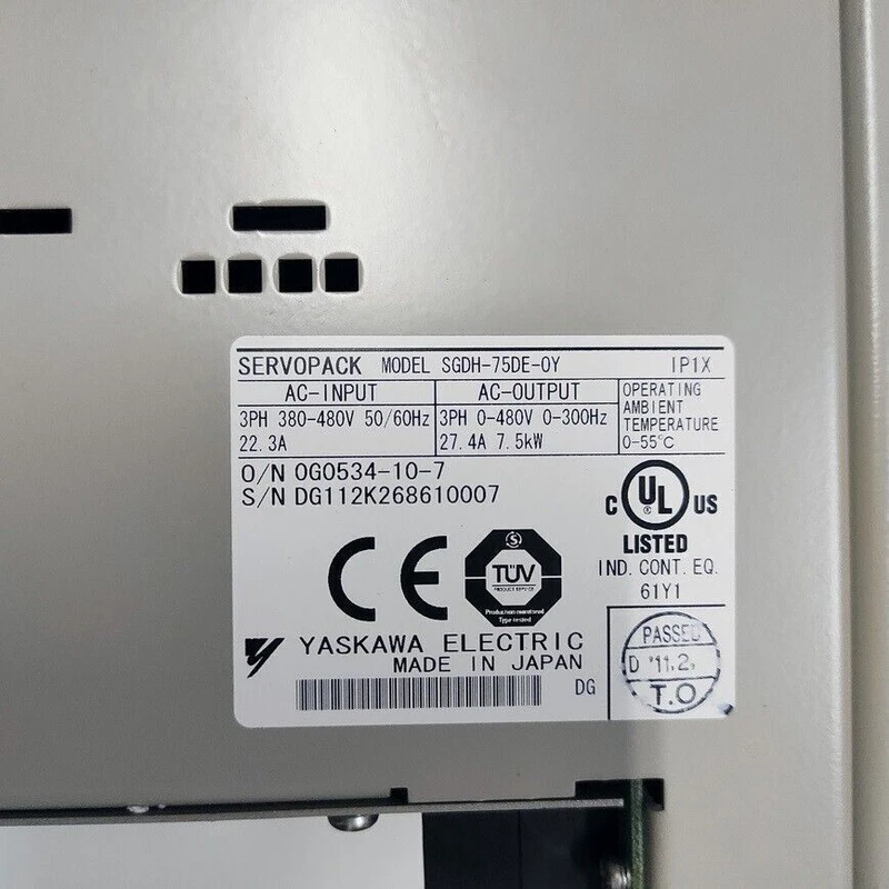 1PC New Yaskawa SGDH-75DE-OY Servo Driver Free Expedited Shipping 2 SGDH 75DE OY 0