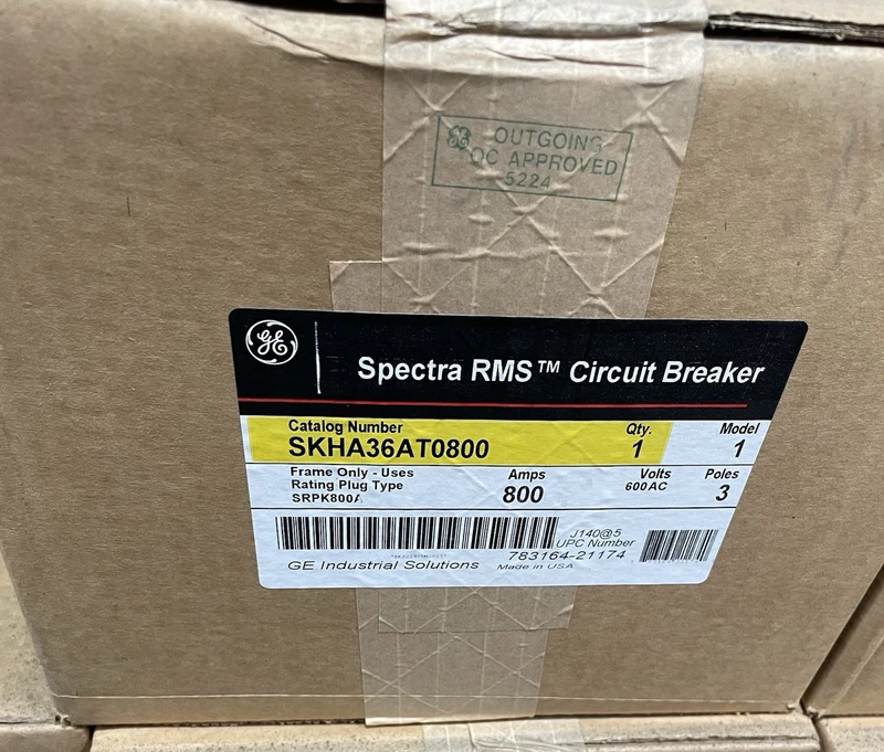 1-GE SKHA36AT0800 3 POLE 800A SKHA CIRCUIT BREAKER (NEW IN BOX) 2 SKHA36AT0800 0