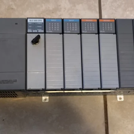 Allen-Bradley SLC500 7 Slot Rack w/Power Supply, Processer Module, and I/O cards
