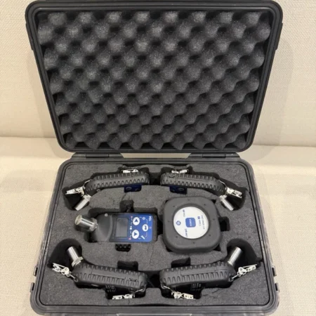 Set of 5 Svantek Sv104 Noise Dosimeters, Svantek Sv34 Acoustic Calibrator, Case
