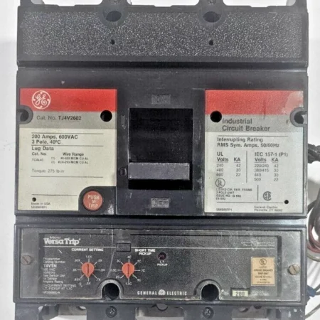 GE TJ4V2602 200A AMP 3 POLE 600V 30kA T4VTN Circuit Breaker General Electric