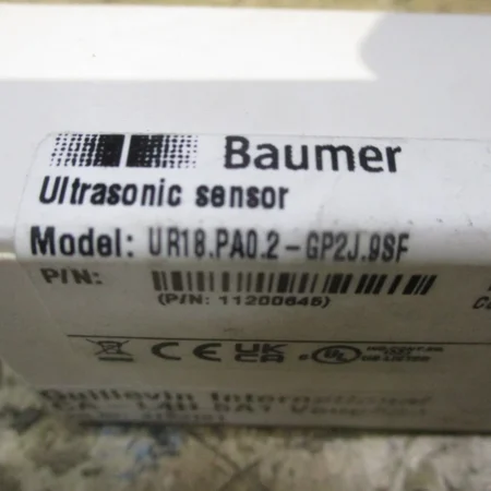 Baumer UR18.PA0.2-GP2J.9SF Ultrasonic Sensor P/N 11200645 ***SEALED***NEW****