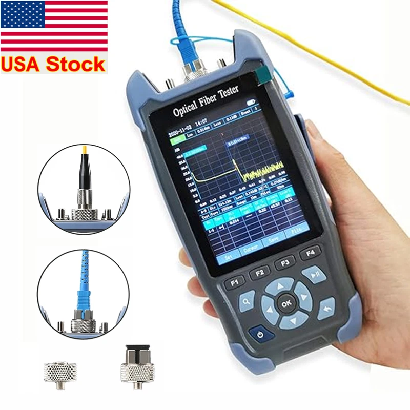 OTDR 1310/1550nm 24/22dB UPC-SM OPM/OLS/RJ45/VFL-10mw Fiber optic Reflectometer 2 VFL 10mw 0