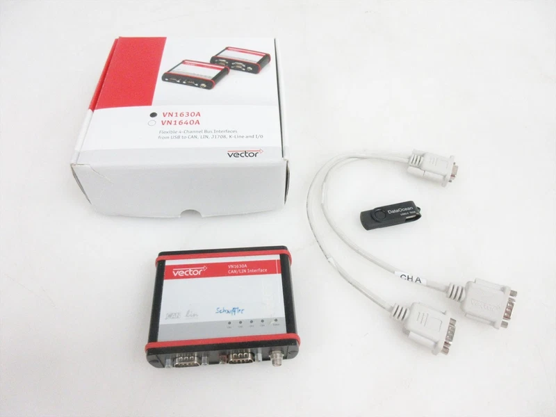 VECTOR VN1630A CAN / LIN NETWORK INTERFACE MODULE CANOE & LIN CANalyzer CANcable 2 VN1630A 0