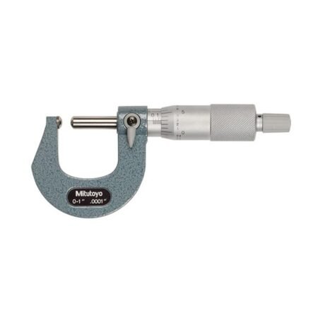 Mitutoyo 115-253 Micrometer 0-1 Range-Spherical Anvil & Spindle