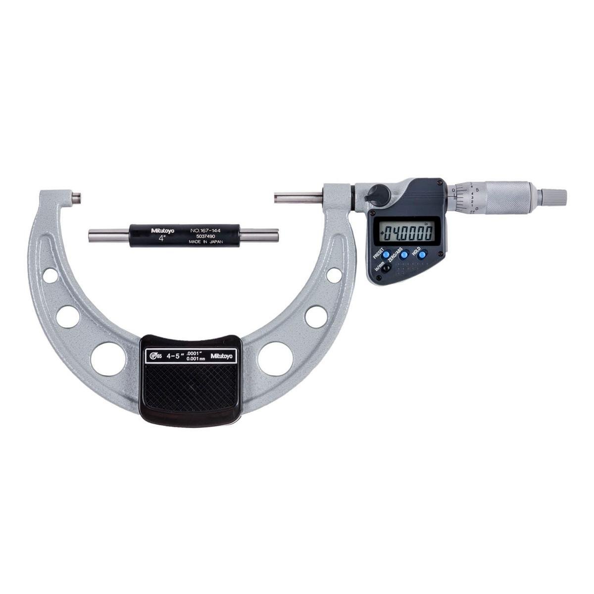 Mitutoyo 293-350-30 Micrometer 4-5 101-127mm IP65 Ratchet Stop SPC 1 Mitutoyo 293-350-30 Micrometer 4-5 101-127mm IP65 Ratchet Stop SPC