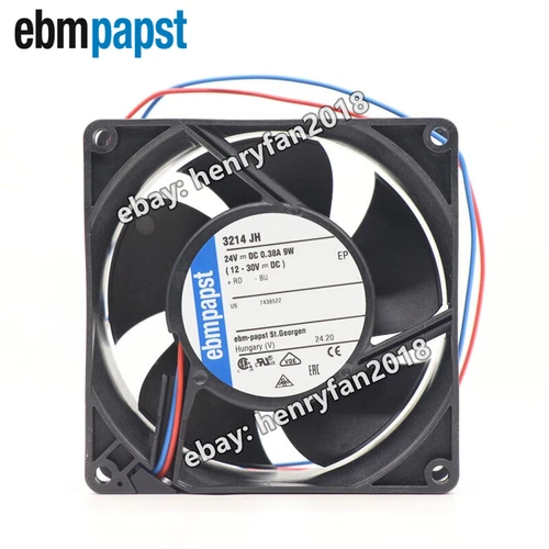 Ebmpapst 3214JH Axial Fan DC 24V 9.0W 0.38A 92*92*38MM 86CFM Square Cooling Fan 2 3214JH 0.webp