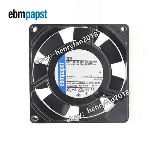 Ebmpapst 3956 Axial Fan AC 230V 11/9W 50/60mA 92*92*25mm EBM Silent Cooling Fan 2 3956.0 0.webp