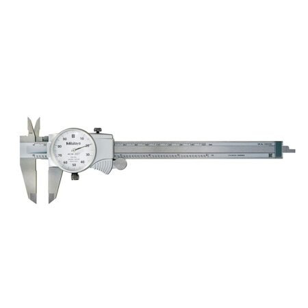 Mitutoyo 505-742J White Face Dial Caliper, 0.1 per Rev, 0-6 Range, 0.001 Accuracy