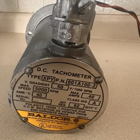 Used Baldor DC Tachometer 601A100-2 type XPY 50V 5000 RPM