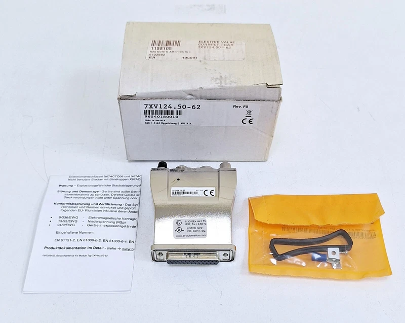 B&R Automation 7XV124.50-62 Electric Connect Valve 2 7XV12450 62 0