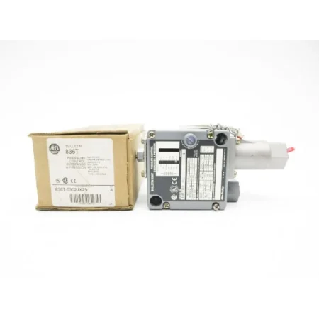ALLEN BRADLEY 836T-T302JX25 SER. A 120-600VAC 60A 200-3000PSI (BR/WH) NSMP