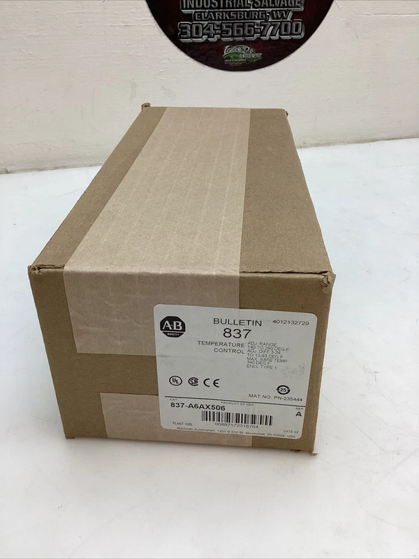 ALLEN BRADLEY 837-A6AX506 Temperature Control Sensor NIB 2 837 A6AX506 0
