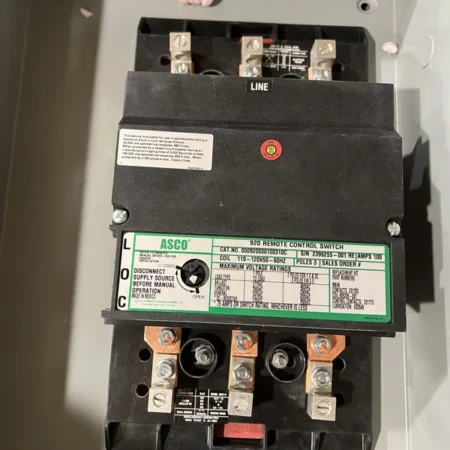 Asco 920310031C New 100 Amps 920 Series Lighting Contactor