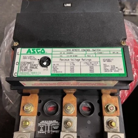 ASCO 920 Remote Control Switch 200 Amp, 3P w/ 110-120VAC 60Hz Coil (920320031C)