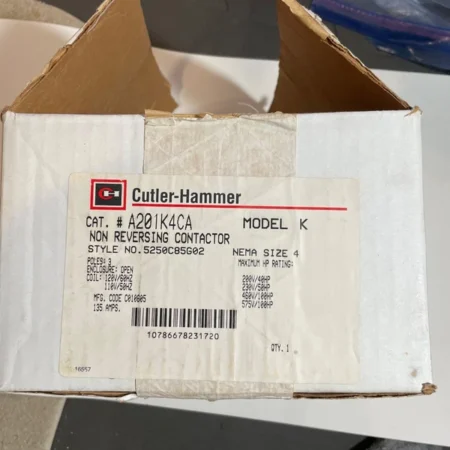 NIB EATON A201K4CA SIZE 4 Contactor CUTLER HAMMER 135 AMP 100HP 3 PHASE