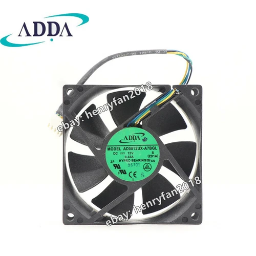 ADDA AD0812UX-A7BGL Case Fan DC 12V 0.33A 80*80*25MM 4-wires Axial Cooling Fan 2 AD0812UX A7BGL 0.webp