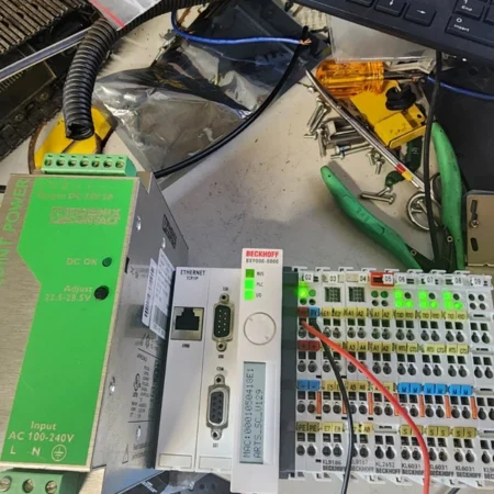 BECKHOFF BX9000-0000 SYSTEM WITH IO MODULES AND POWER SUPPLY