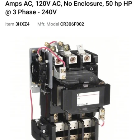 GE CR306F002 Magnetic Motor Starter,NEMA,120V,3P,135A New Unopened