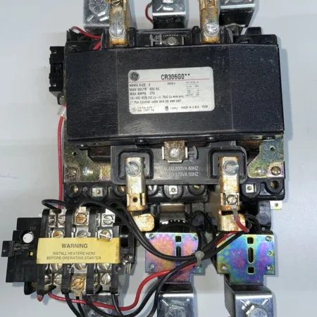 GE SIZE 5 MOTOR STARTER 270 AMP 600 VAC 480V COIL 3? 200 HP MAX CR306G0