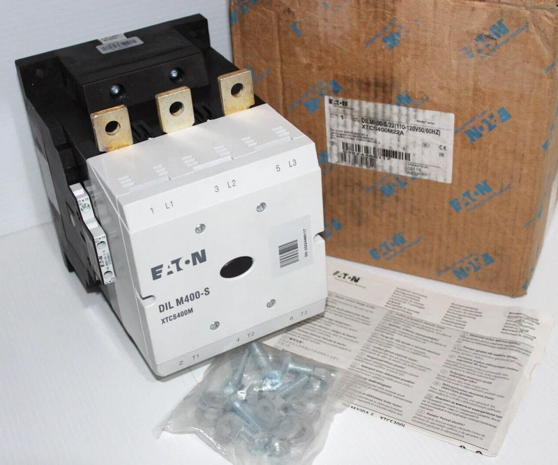 ?NEW IN BOX? EATON XTCS400M22A DILM400-S/22 CONTACTOR 3P 400A 120Vac COIL 2 DILM400 S 0