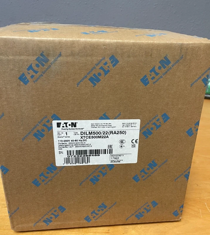 Eaton DILM500/22 (RA250) CONTACTOR 250KW/400V/AC3/brand new 2 DILM500 0