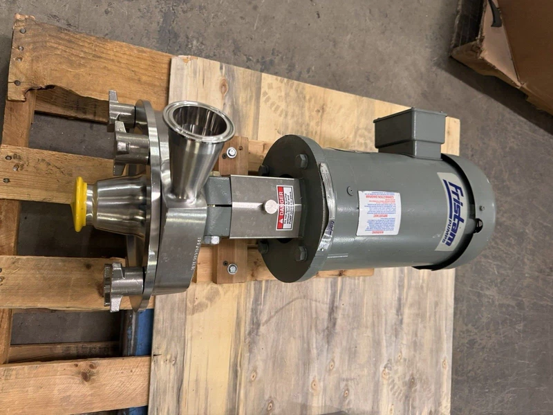 FRISTAM FP742-150 Sanitary Centrifugal Pump, Baldor 5hp Motor 230V/460V 2 FP742 150 0
