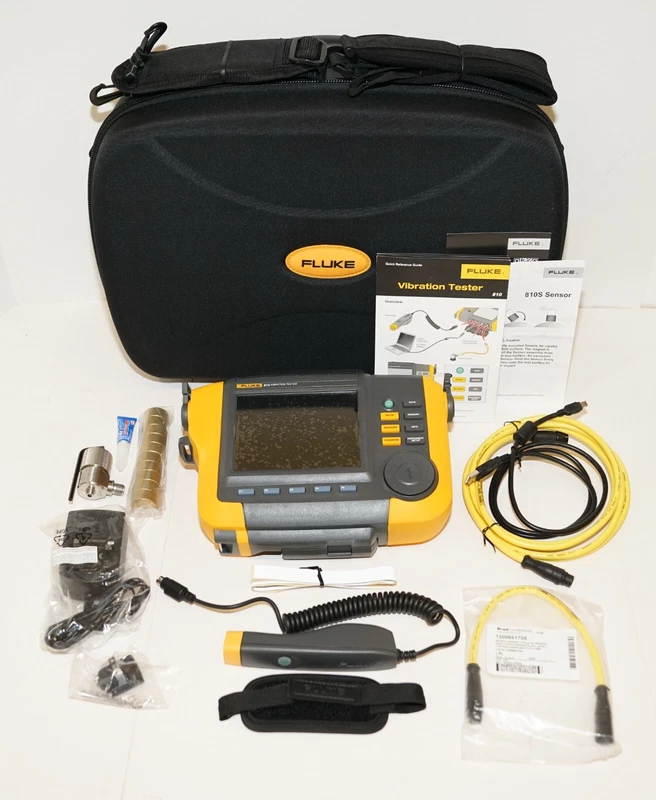 FLUKE 810 VIBRATION TESTER W 810S TRIAXIAL SENSOR VELOCITY 12000 RPM 20 KHZ 2023 2 Fluke810 0