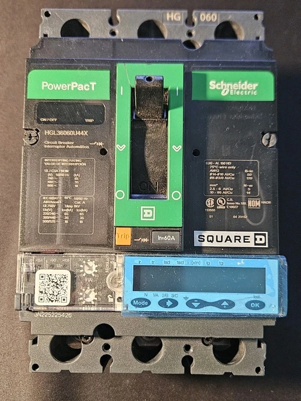schneider electric circuit breaker HGL36060U44X 3 poles H frame OPEN BOX 2 HGL36060U44X 0