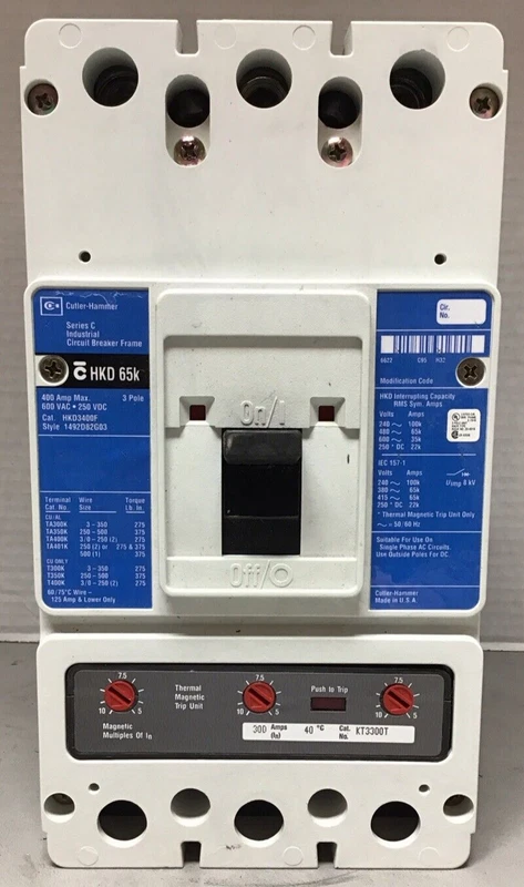 *for kellyj69* lot of 2 Cutler-Hammer HKD3400F Circuit Breaker (R89)(B388) 2 HKD3400F 0