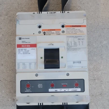 Cutler Hammer 600AMP Circuit Breaker HLDB3600FT33W 600VAC with Trip Unit