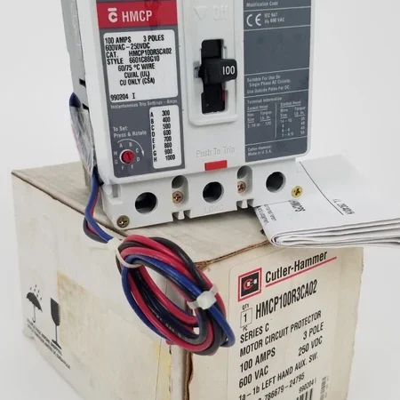 HMCP100R3CA02 Cutler-Hammer 100A Aux Switch Motor Circuit Protector NEW IN BOX
