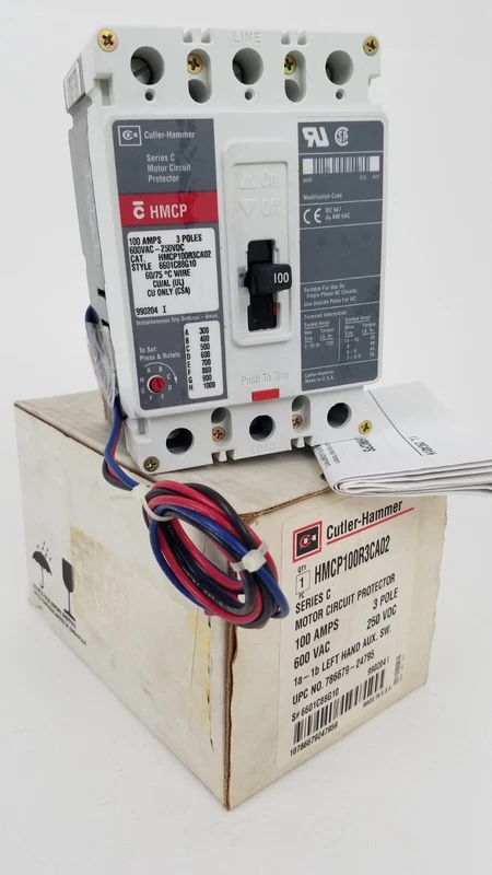 HMCP100R3CA02 Cutler-Hammer 100A Aux Switch Motor Circuit Protector NEW IN BOX 2 HMCP100R3CA02 0