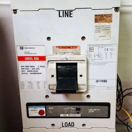 EATON Cutler-Hammer HMDL3800F Circuit Breaker 600V 3P 800A - MT3800t LSG TRIP