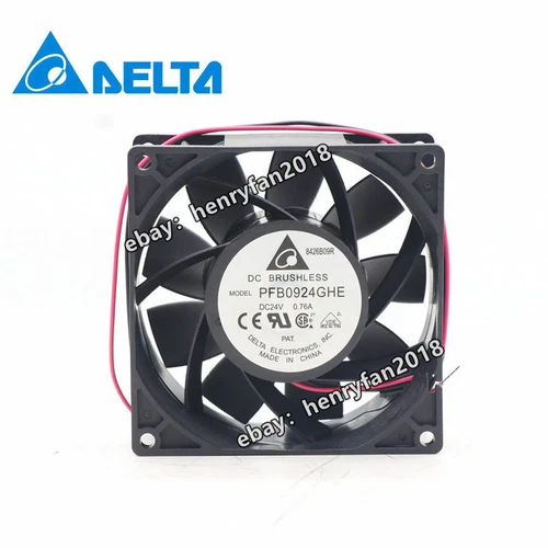 Delta PFB0924GHE Axial Fan DC 24V 0.76A 92*92*38mm 2-wires Inverter Cooling Fan 2 PFB0924GHE 0.webp