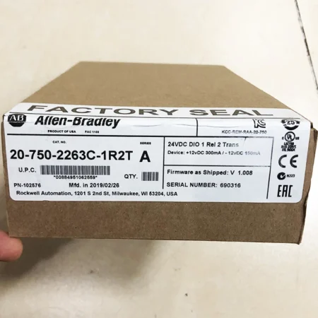 20-750-2263C-1R2T New Allen-Bradley AB PowerFlex 750 24V Tran IO Option Mod XT
