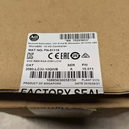 Surplus Open Allen Bradley 2080-LC30-10QWB /A Micro830 Controller